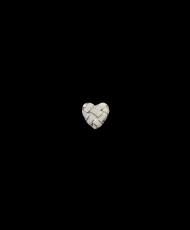 Button big braided heart 23 mm
